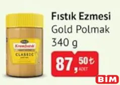 GOLD POLMAK YER FISTIĞI EZMESİ 340 G fiyat ve kampanya bilgisi